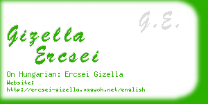 gizella ercsei business card